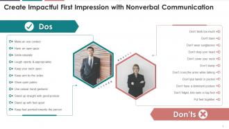 Create Impactful First Impression With Nonverbal Communication Training Ppt