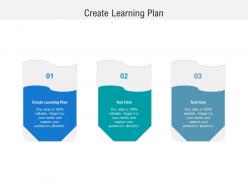 Create learning plan ppt powerpoint presentation visual aids background images cpb