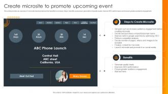 Create Microsite To Promote Upcoming Event Impact Of Successful Product Launch Event