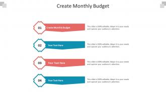 Create monthly budget ppt powerpoint presentation ideas show cpb