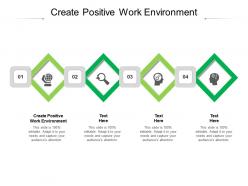 Create positive work environment ppt powerpoint presentation infographic template demonstration cpb