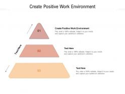 Create positive work environment ppt powerpoint presentation styles cpb