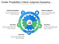 Create possibilities critical judgment assessing information best solution