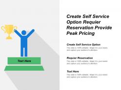 Create Self Service Option Require Reservation Provide Peak Pricing