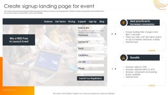Create Signup Landing Page For Event Impact Of Successful Product Launch Event