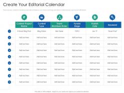 Create your editorial calendar introduction multi channel marketing communications