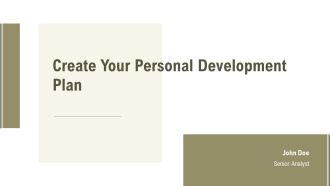 Create Your Personal Development Plan PPT Sample AT