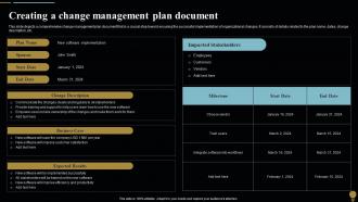Creating A Change Management Change Management Plan For Organizational Transitions CM SS
