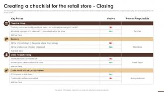 Creating A Checklist For The Retail Store Closing Essential Guide To Opening