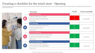 Creating A Checklist For The Retail Store Planning Successful Opening Of New Retail