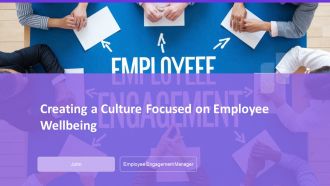 Creating A Culture Focused On Employee Wellbeing PPT Structure AT