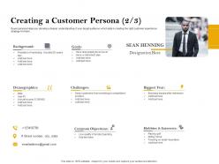 Creating a customer persona background ppt powerpoint presentation summary mockup