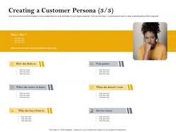 Creating a customer persona service customer retention and engagement planning ppt icon