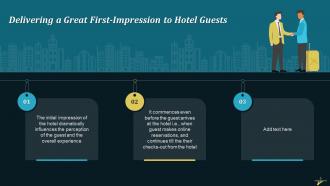 Creating A Positive First Impression On Hotel Guests Training Ppt Attractive Adaptable