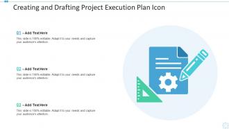 Creating and drafting project execution plan icon