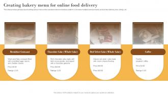 Creating Bakery Menu For Online Elevating Sales Revenue With New Bakery MKT SS V