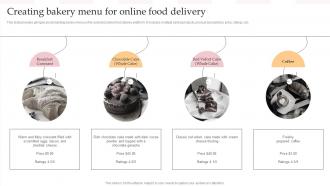Creating Bakery Menu For Online Food Delivery Complete Guide To Advertising Improvement Strategy SS V