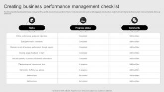 Creating Business Performance Management Objectives Of Corporate Performance Management