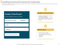 Creating community forums for customer intimacy strategy for loyalty building
