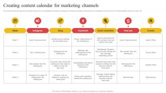Creating Content Calendar For Marketing Building Comprehensive Apparel Business Strategy SS V