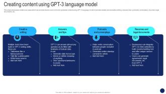 Creating Content Using GPT 3 Beginners Guide To OpenAI GPT 3 Language Model ChatGPT SS V