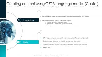 Creating Content Using GPT 3 Language Model How To Use OpenAI GPT3 To GENERATE ChatGPT SS V Downloadable Professionally