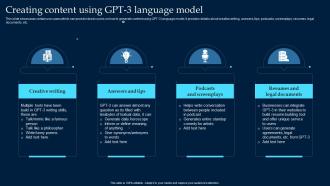Creating Content Using GPT 3 Language Model What Is GPT 3 Everything You Need ChatGPT SS