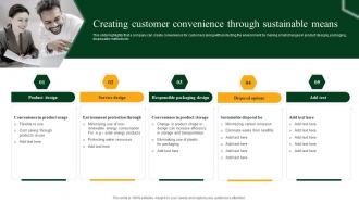 Creating Customer Convenience Through Sustainable Means Green Marketing