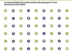 Creating digital transformation roadmap for your business icons slide ppt demonstration