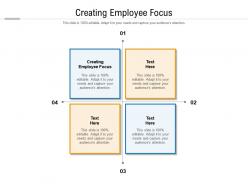 Creating employee focus ppt powerpoint presentation infographic template portfolio cpb