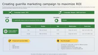 Creating Guerilla Marketing Campaign Business Marketing Tactics For Small Businesses MKT SS V