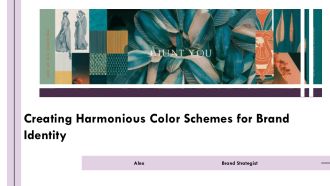 Creating Harmonious Color Schemes For Brand Identity PPT Mockup AT