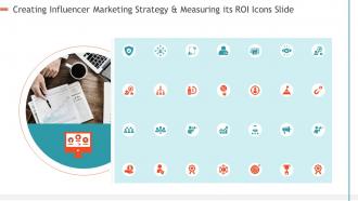 Creating influencer marketing strategy and measuring its roi icons slide