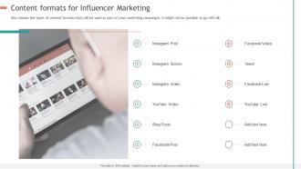 Creating influencer marketing strategy content formats for influencer marketing