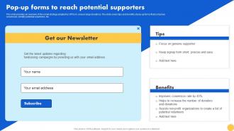Creating Nonprofit Marketing Strategy Pop Up Forms To Reach Potential Supporters MKT SS V