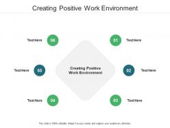 Creating positive work environment ppt powerpoint presentation infographic template icons cpb