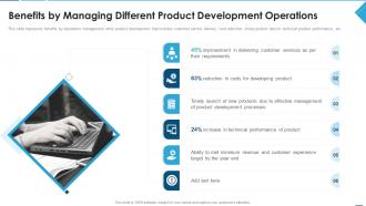 Creating product development strategy benefits by managing different product development operations