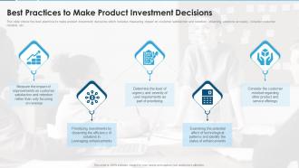 Creating product development strategy best practices to make product investment decisions