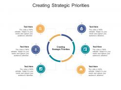 Creating strategic priorities ppt powerpoint presentation layouts background cpb