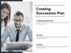 Creating succession plan ppt powerpoint presentation inspiration aids cpb