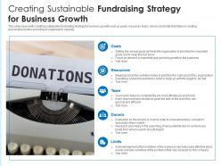 Creating sustainable fundraising strategy for business growth