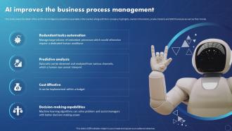 Creating Value With Machine Learning AI Improves The Business Process Management