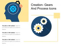 Creation gears and process icons