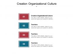 Creation organizational culture ppt powerpoint presentation layouts layout ideas cpb