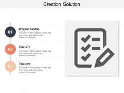 Creation solution ppt powerpoint presentation gallery graphics cpb