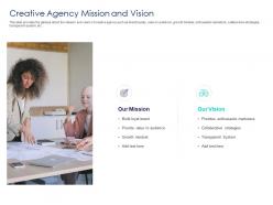 Creative agency mission and vision ppt model microsoft