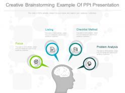 Creative brainstorming example of ppt presentation