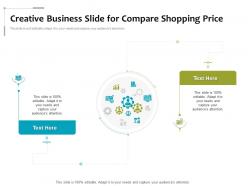 Creative business slide for compare shopping price infographic template