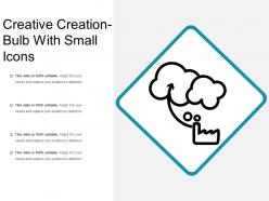 Creative creation bulb with small icons