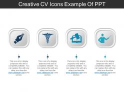 Creative cv icons example of ppt
